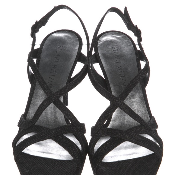 stuart weitzman sling black back heels - Picture 3 of 5